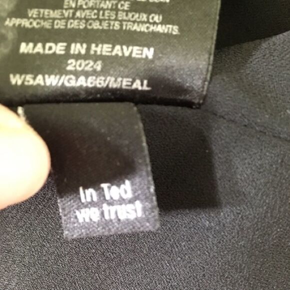 NWOT TED BAKER BEADED PLEATED CHIFFON BLACK DELICATE BABYDOLL TANK TOP 3 - Picture 7 of 10